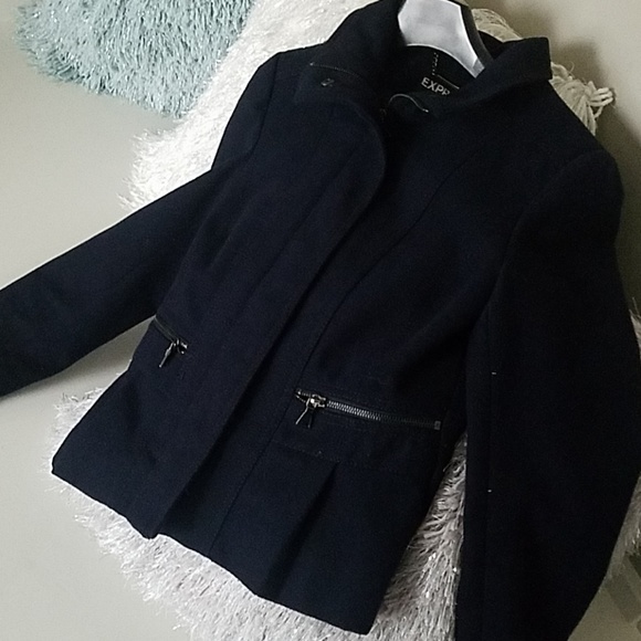 Express Navy Blue Coat - Picture 6 of 6